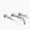 Purist® Wall-mount bathroom sink faucet trim with Lever handles, 1.2 gpm