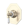 Perrin & Rowe Edwardian Octagonal Concealed Thermostatic Trim Without Volume Control With Metal Lever Handle.5585L
