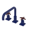 Rubinet Widespread Kitchen Set with Genesis Spout Midnight Blue