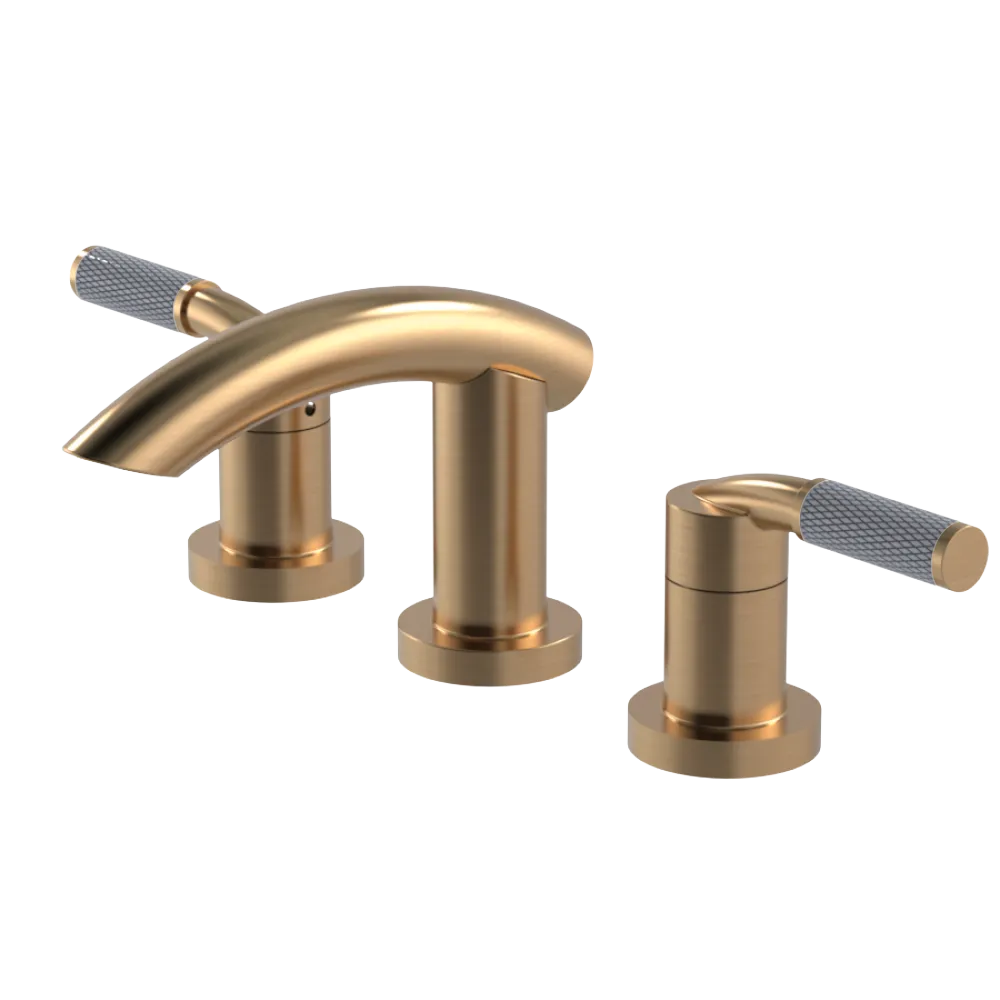 Rubinet Widespread Lav. Set. (less drain) Satin Gold