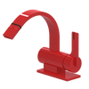 Rubinet Single Control Bidet Fitting (less drain) Red