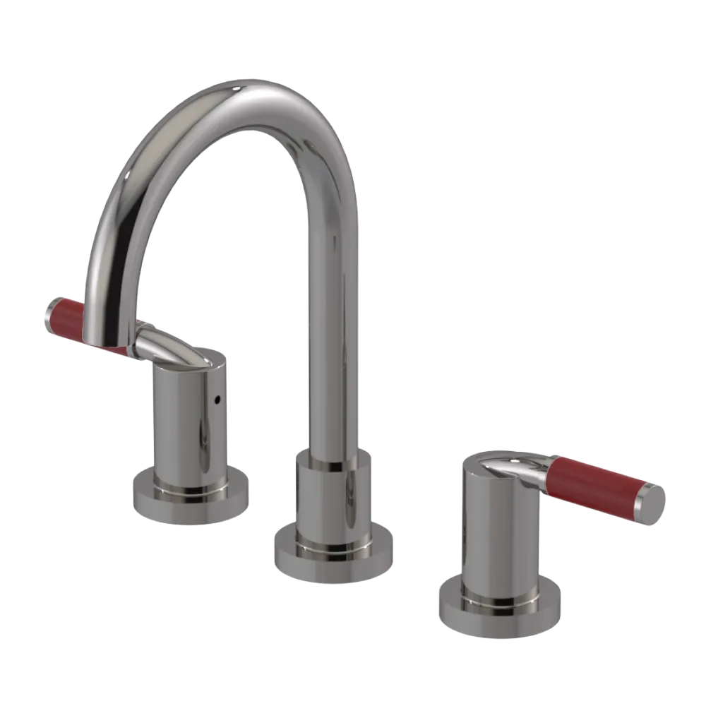 Rubinet Widespread Lav set (less drain) Polished Nickel