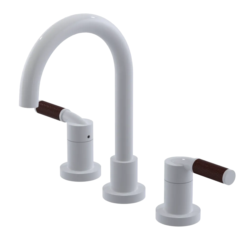 Rubinet Widespread Lav. Set. (less drain) White