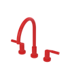 Rubinet Widespread Kitchen Set Red