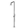 Rubinet Pressure Balance Outdoor Shower with Hand Held Shower & 10" Shower Head - 304 Stainless Steel Polished Nickel