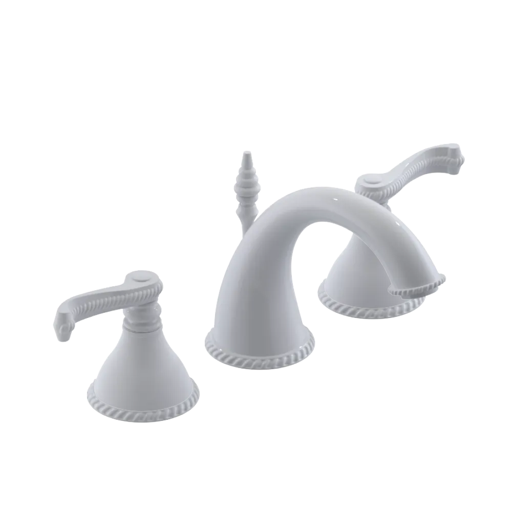 Rubinet Widespread Lav. Set. (less drain) White