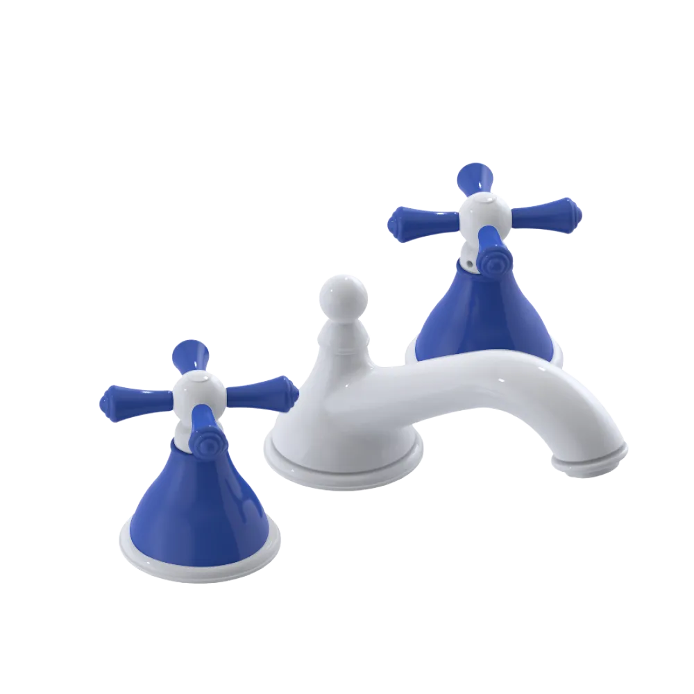 Rubinet Widespread Lav. Set. (less drain) White
