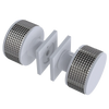 Rubinet Shower Door Knob (set) White
