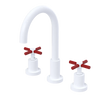 Rubinet Widespread Kitchen Set with LaSalle Spout White