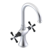Rubinet Single Hole Dual Handle Lav. Set. (less drain) Satin Chrome