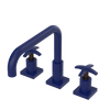 Rubinet Widespread Kitchen Set with Genesis Spout Midnight Blue