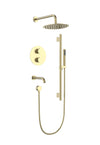 Aquaflo Rund 3-Way Thermostatic Shower Set