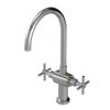 Rubinet Two Handle Single Hole Kitchen Set with LaSalle Spout Polished Nickel