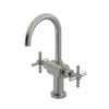 Rubinet Single Hole Dual Handle Lav. Set with LaSalle Spout (less drain) Satin Nickel