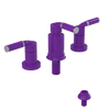 Rubinet Bidet Fitting with Spray, Diverter, and Vacuum Breaker (less drain) Purple Haze