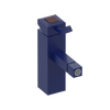 Rubinet Single Control Bidet Fitting (less drain) Midnight Blue