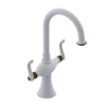 Rubinet Single Hole Dual Handle Lav. Set. (less drain) Matt White