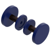 Rubinet Shower Door Knob (set) Midnight Blue
