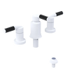 Rubinet Bidet Fitting with Spray, Diverter, and Vacum Breaker (Less Drain) Matt White