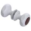 Rubinet Shower Door Knob (set) White