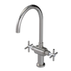 Rubinet Two Handle Single Hole Kitchen Set with LaSalle Spout Polished Nickel