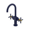 Rubinet Single Hole Dual Handle Lav. Set with LaSalle Spout (less drain) Midnight Blue
