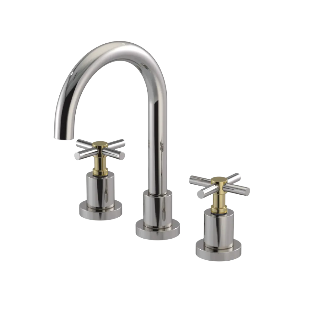 Rubinet Widespread Lav. Set. (less drain) Polished Nickel