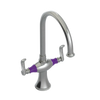 Rubinet Two Handle Single Hole Kitchen Set Satin Nickel