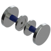 Rubinet Shower Door Knob (set) Satin Nickel