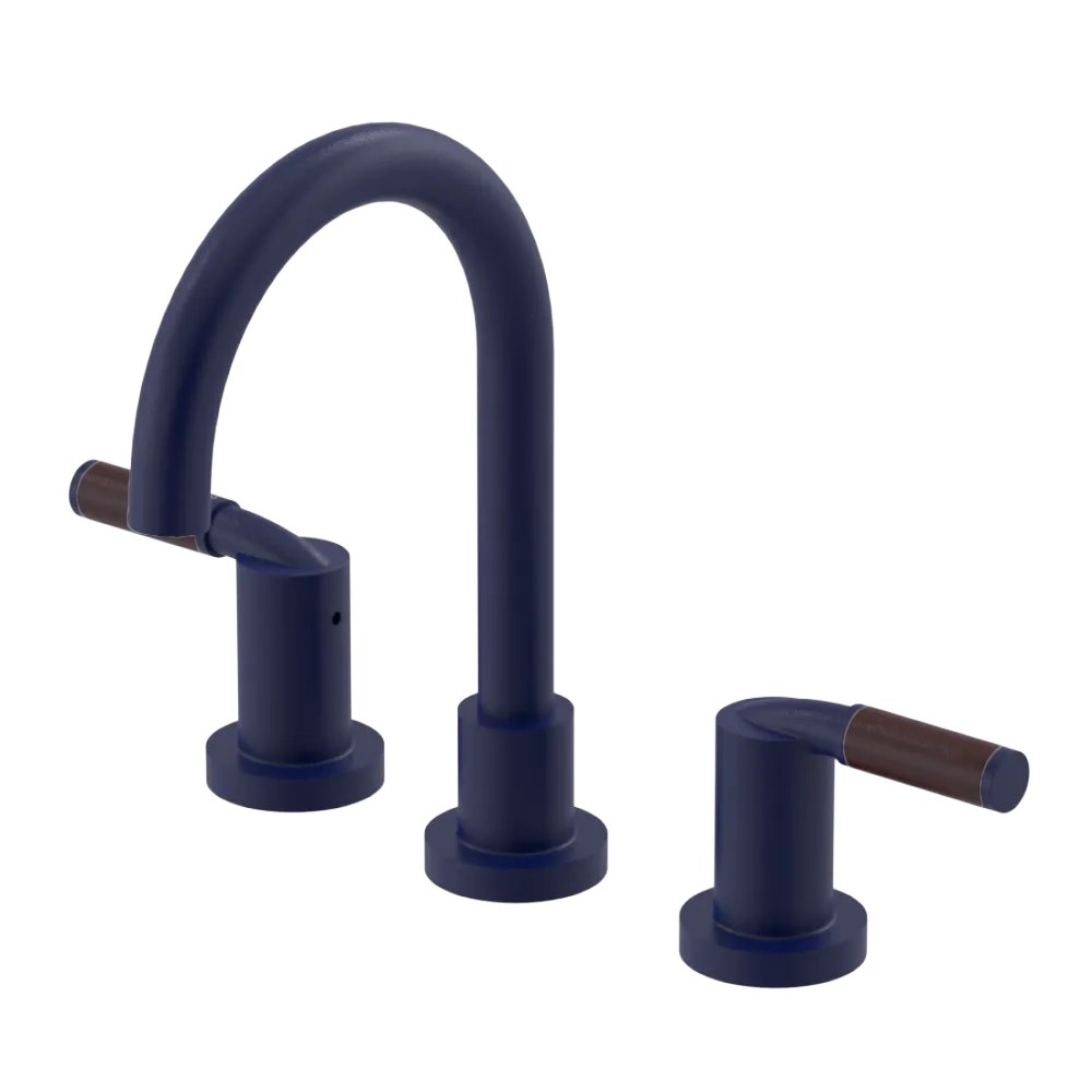 Rubinet Widespread Lav set (less drain) Midnight Blue