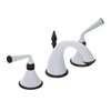 Rubinet Widespread Lav. Set. (less drain) White