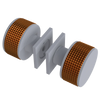 Rubinet Shower Door Knob (set) Matt White