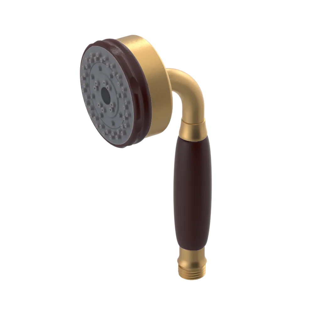 Rubinet 3 Function Hand Held Shower Only Satin Gold
