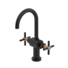 Rubinet Single Hole Dual Handle Lav. Set with LaSalle Spout (less drain) Matt Black