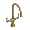 Rubinet Two Handle Single Hole Kitchen Set Antique Brass Matt