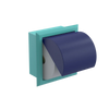 Rubinet RECESSED TOILET PAPER HOLDER Aqua