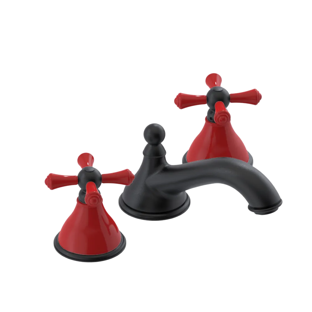 Rubinet Widespread Lav. Set. (less drain) Matt Black