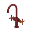 Rubinet Single Hole Dual Handle Lav. Set with LaSalle Spout (less drain) Maroon