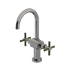 Rubinet Single Hole Dual Handle Lav. Set with LaSalle Spout (less drain) Polished Nickel