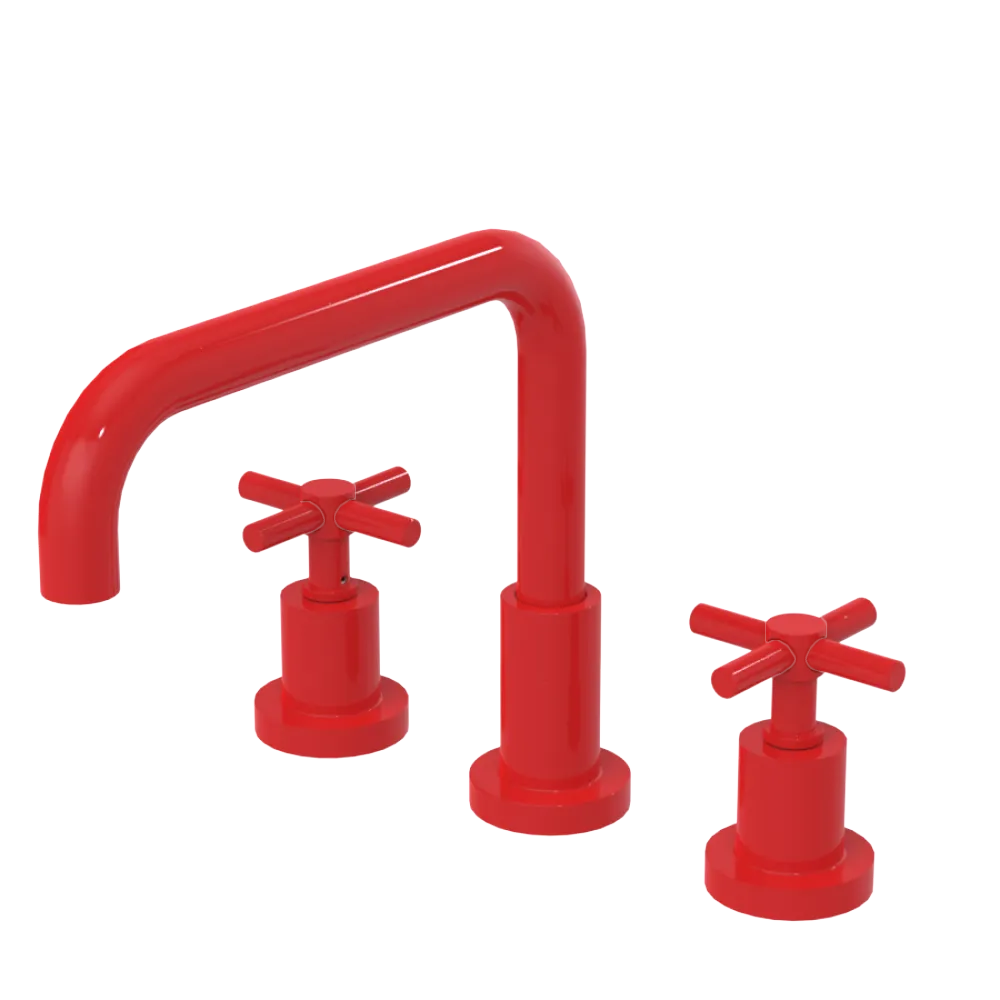 Rubinet Widespread Kitchen Set Red