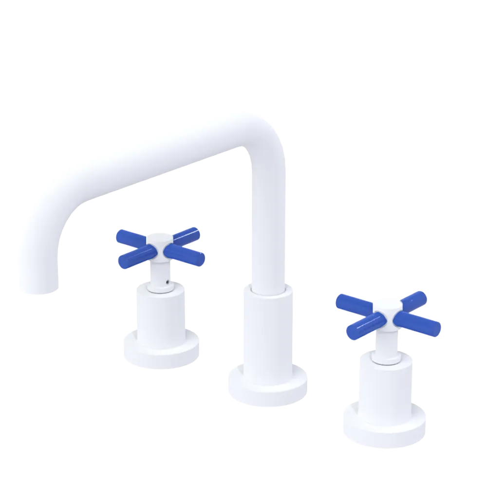 Rubinet Widespread Kitchen Set Matt White