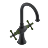 Rubinet Single Hole Dual Handle Lav. Set. (less drain) Matt Black