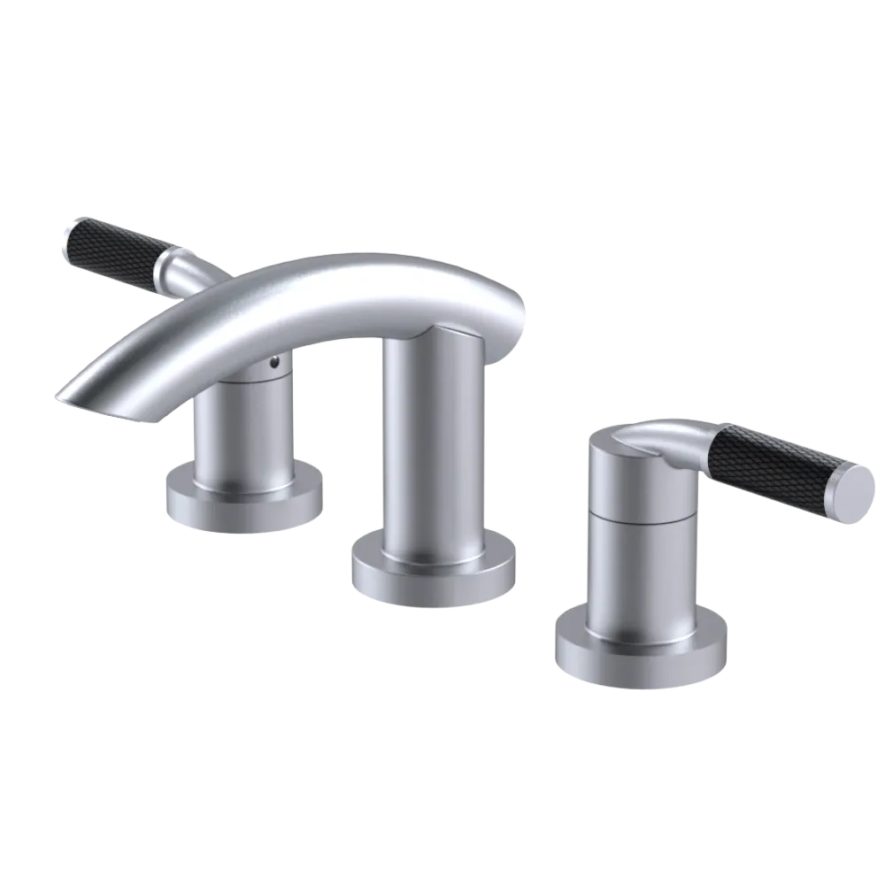 Rubinet Widespread Lav. Set. (less drain) Satin Chrome