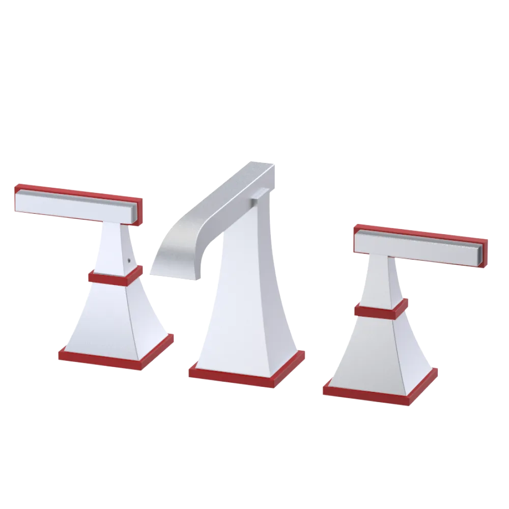 Rubinet Widespread Lav. Set. (less drain) Satin Chrome
