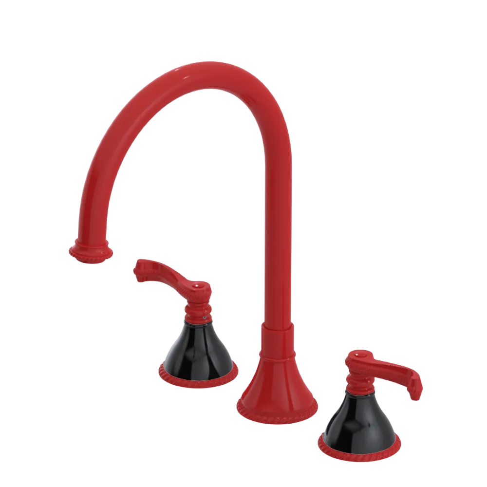 Rubinet Widespread Kitchen Set Red