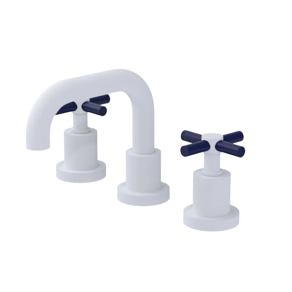 Rubinet Widespread Lav. Set. (less drain) Matt White
