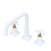 Rubinet Widespread Kitchen Set with Genesis Spout White