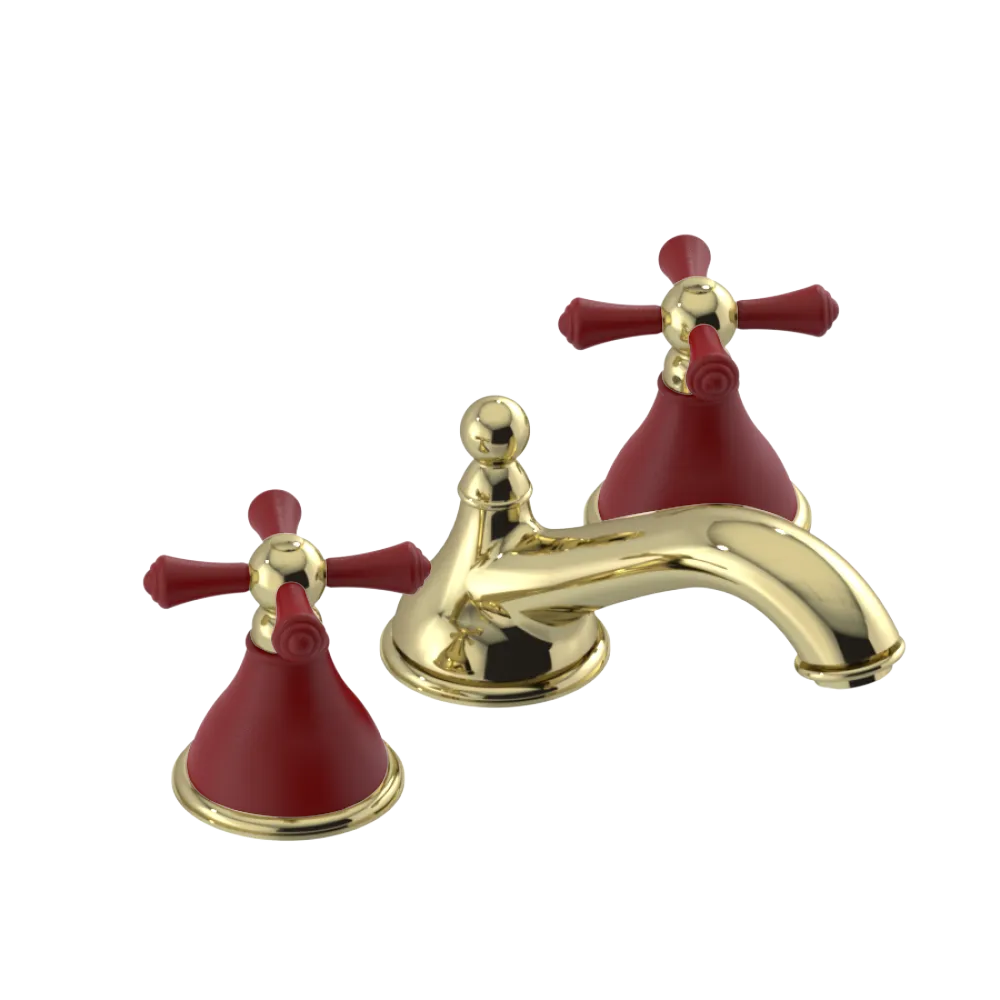 Rubinet Widespread Lav. Set. (less drain) Gold