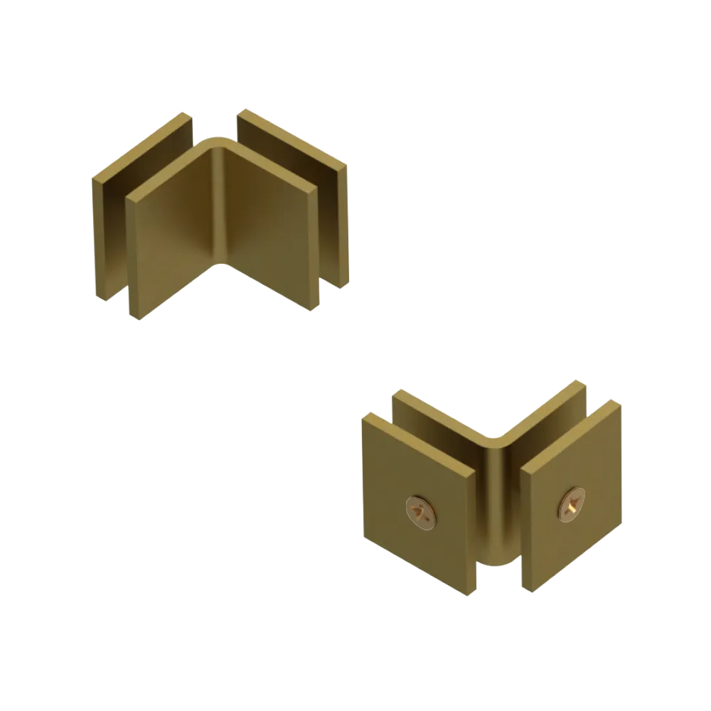 Rubinet 90 Glass to Glass Open Face Antique Brass Matt