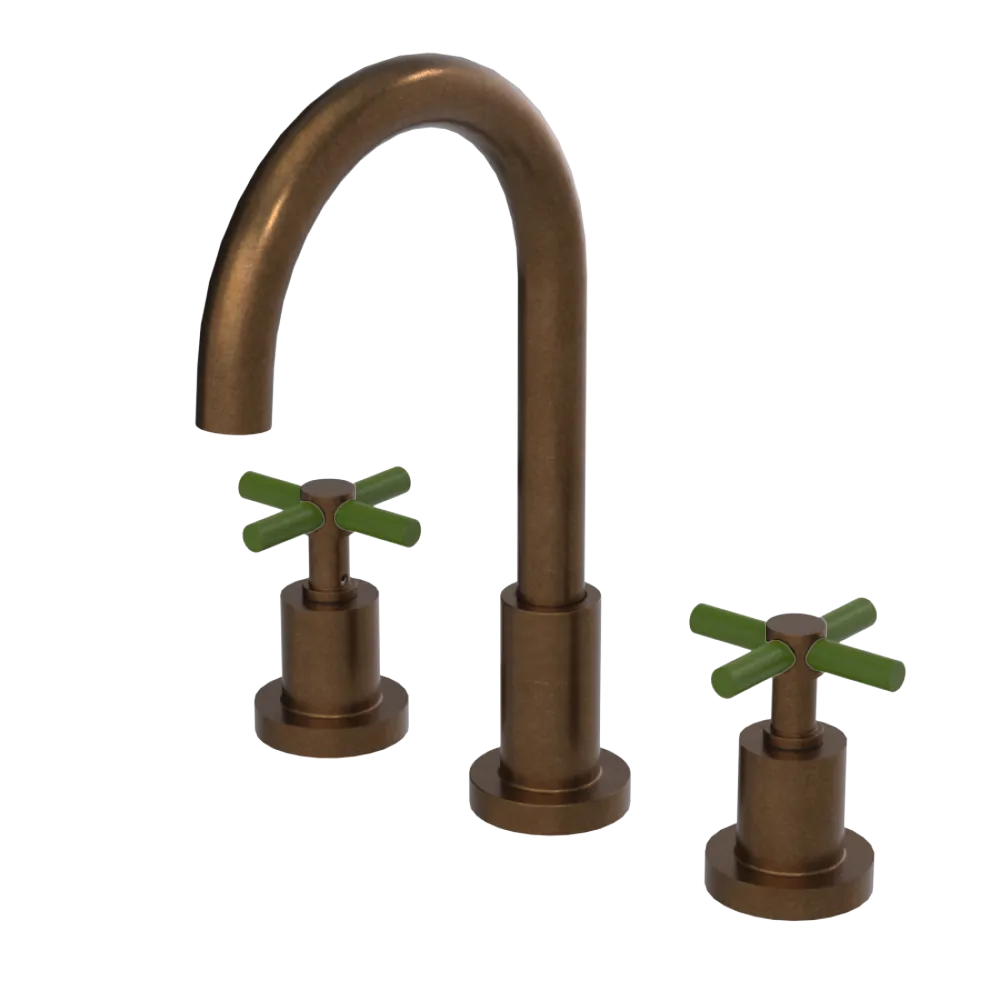Rubinet Widespread Kitchen Set with LaSalle Spout Tuscan Brass